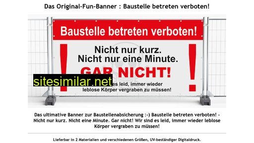 Baustelle-betreten-verboten-banner similar sites