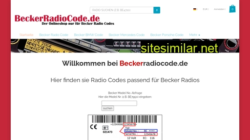 beckerradiocode.de alternative sites