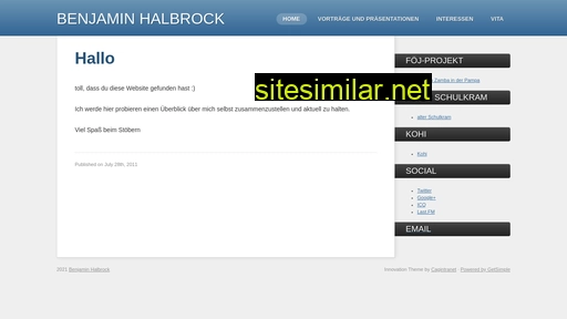 benjamin-halbrock.de alternative sites
