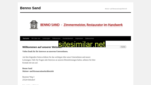 benno-sand.de alternative sites