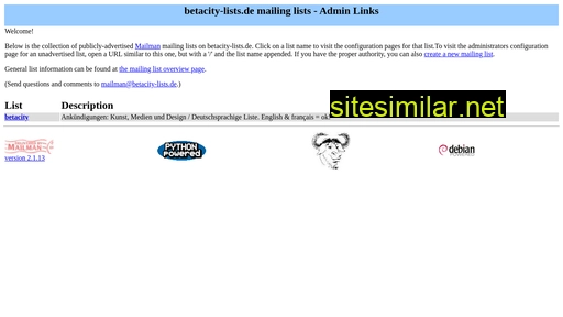betacity-lists.de alternative sites