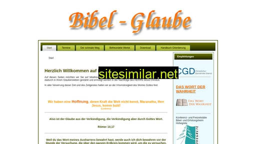 bibel-glaube.de alternative sites