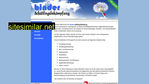 binder-schaedlingsbekaempfung.de alternative sites