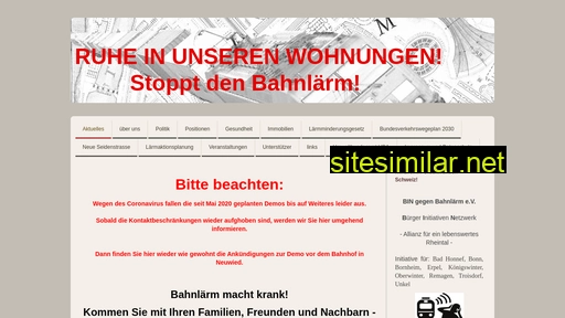 bingegenbahnlaerm.de alternative sites