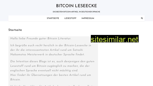 bitcoin-leseecke.de alternative sites