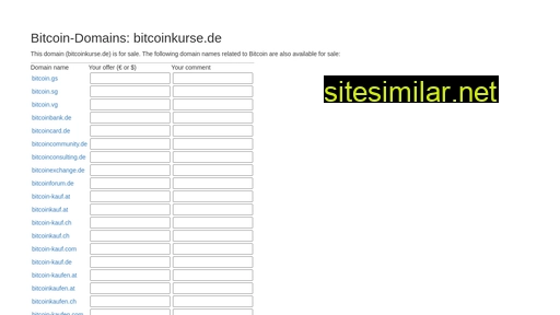 bitcoinkurse.de alternative sites