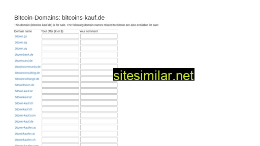 Bitcoins-kauf similar sites
