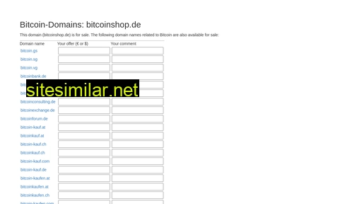 bitcoinshop.de alternative sites