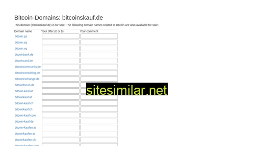 bitcoinskauf.de alternative sites