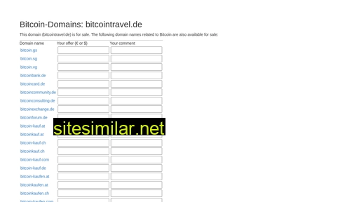 bitcointravel.de alternative sites