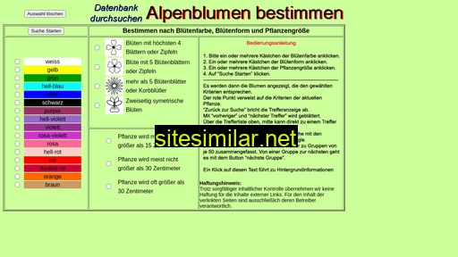 blumen-der-alpen.de alternative sites