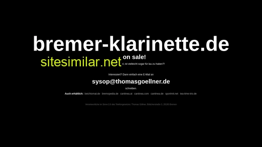 Bremer-klarinette similar sites