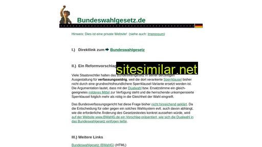 Bundeswahlgesetz similar sites