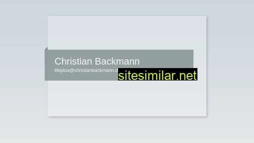 christianbackmann.de alternative sites