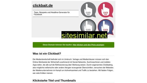 clickbait.de alternative sites