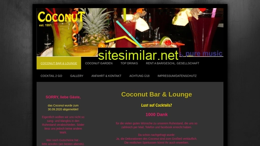 coconut-cocktailbar.de alternative sites