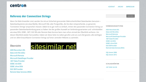 connectionstrings.de alternative sites
