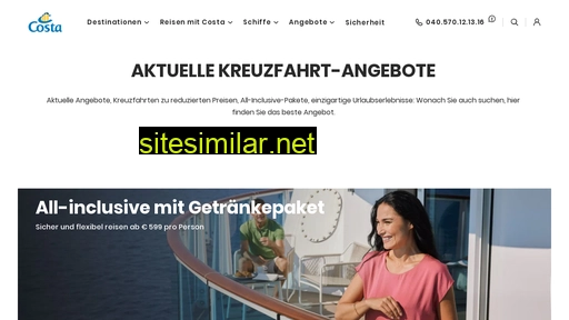 costakreuzfahrten.de alternative sites