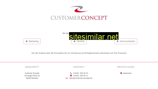 Customer-concept similar sites