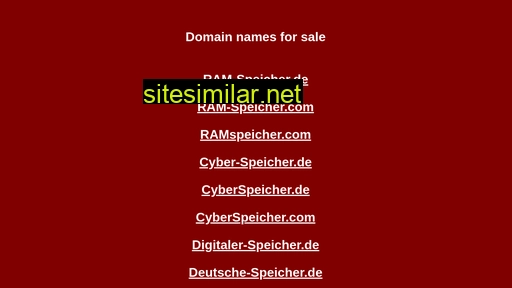 cyber-speicher.de alternative sites