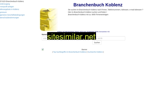 Cylex-branchenbuch-koblenz similar sites