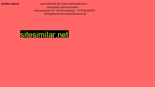 dachausbau-mathiasmueck.de alternative sites