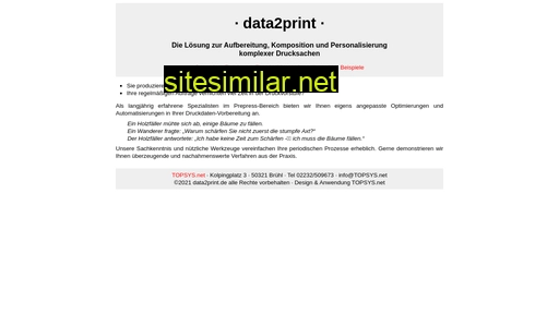 data2print.de alternative sites