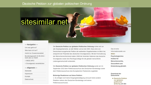 Deutsche-petition-zur-globalen-politischen-ordnung similar sites