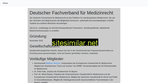 deutscherfachverband-medizinrecht.de alternative sites