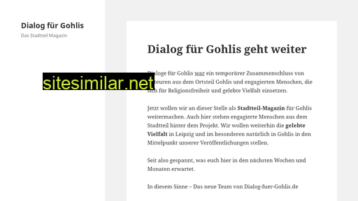 Dialoge-fuer-gohlis similar sites
