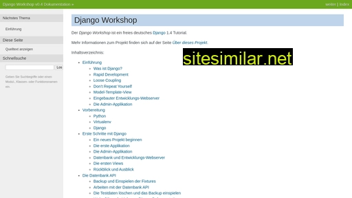 Django-workshop similar sites