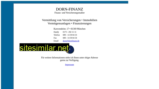 dornfinanz.de alternative sites