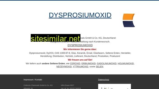 dysprosiumoxid.de alternative sites