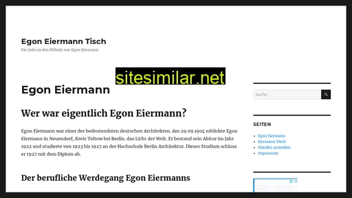 Eiermann-tisch similar sites