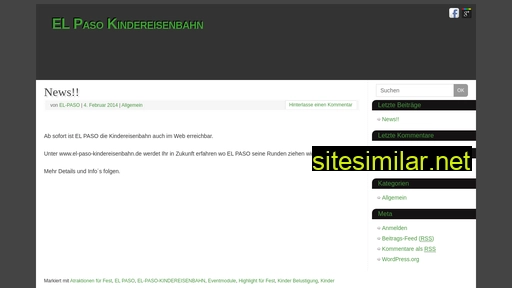 el-paso-kindereisenbahn.de alternative sites