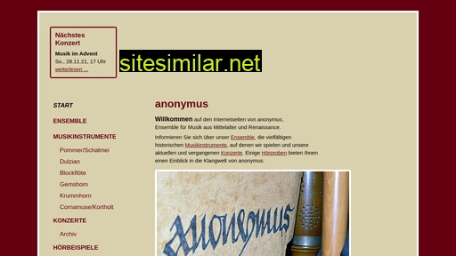Ensemble-anonymus similar sites