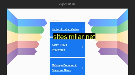 e-poisk.de alternative sites