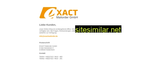 Exactmailorder similar sites