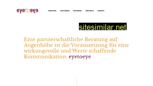 eyetoeye-pr.de alternative sites