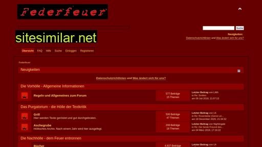 federfeuer-forum.de alternative sites