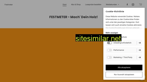 Festmeter similar sites