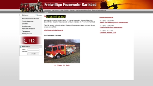 feuerwehr-karlsbad.de alternative sites