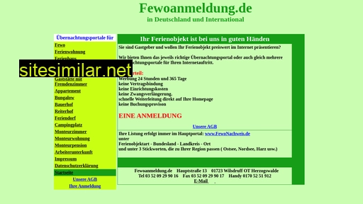 fewo-anmeldung.de alternative sites
