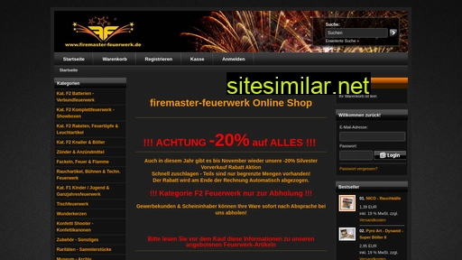 Firemaster-feuerwerk-shop similar sites