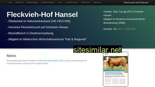fleckvieh-hof-hansel.de alternative sites