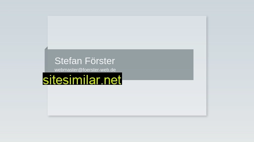 Foerster-web similar sites