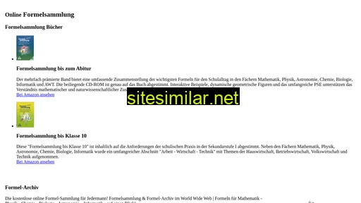 formel-sammlung.de alternative sites