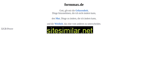 formmax.de alternative sites