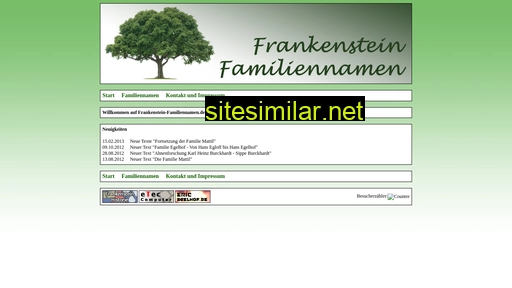 frankenstein-familiennamen.de alternative sites