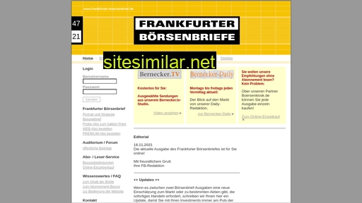 frankfurter-boersenbrief.de alternative sites